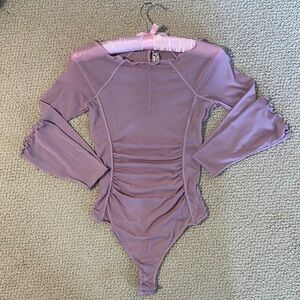 Free People Intimately Sheer Lilac Bodysuit